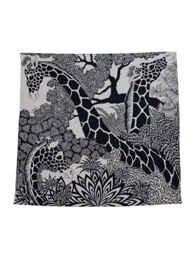 Pre-owned Hermes The Three Graces Cashmere Shawl In Gray