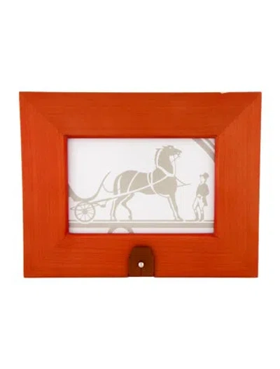 Pre-owned Hermes Tibi Horizontal Picture Frame In Orange