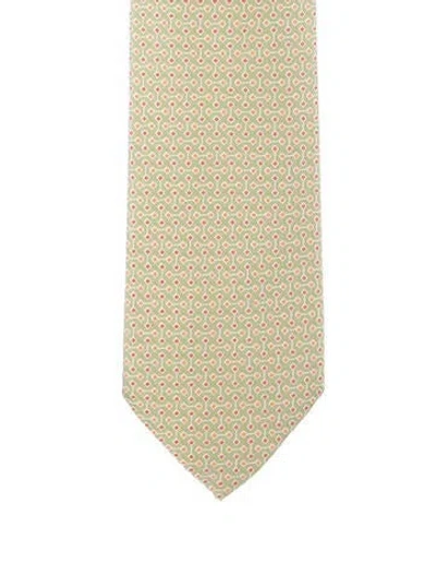 Pre-owned Hermes Tie In Green