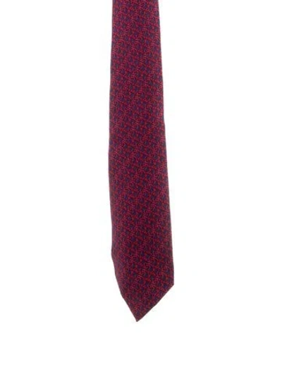 Pre-owned Hermes Tie In Red