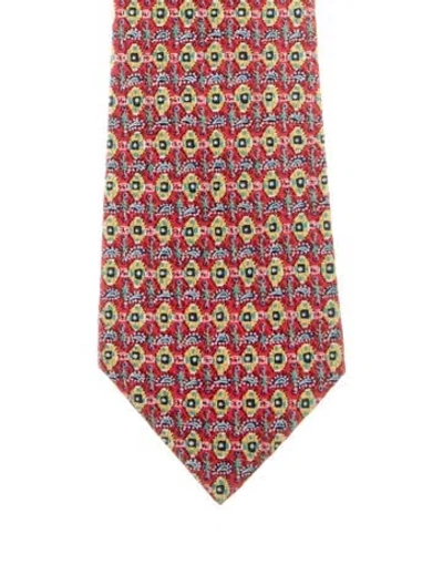 Pre-owned Hermes Tie In Red