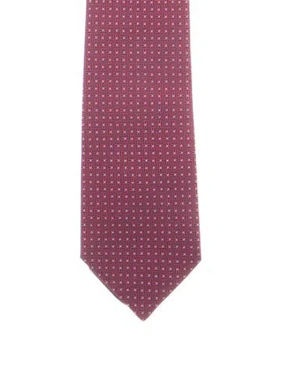 Pre-owned Hermes Tie In Red