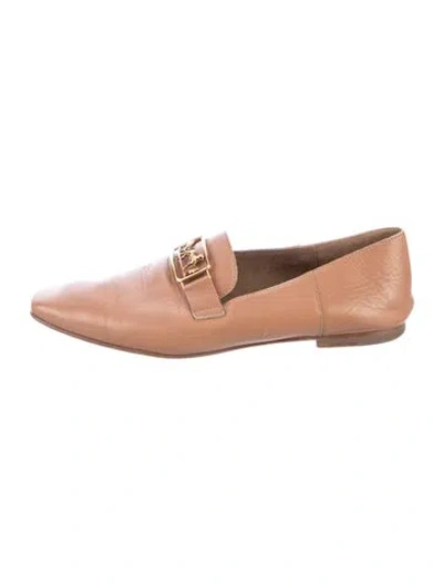Pre-owned Hermes Time H Logo Loafers In Brown