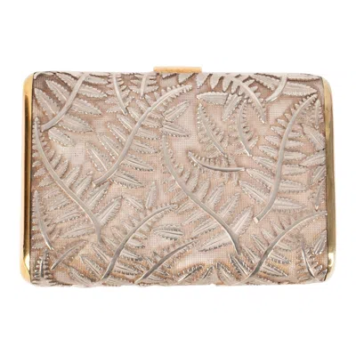 Pre-owned Hermes Hermès Tiny Silver Minaudiere Purse In Sand