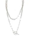 HERMES HERMÈS TOGGLE LINK CHAIN NECKLACE IN STERLING SILVER