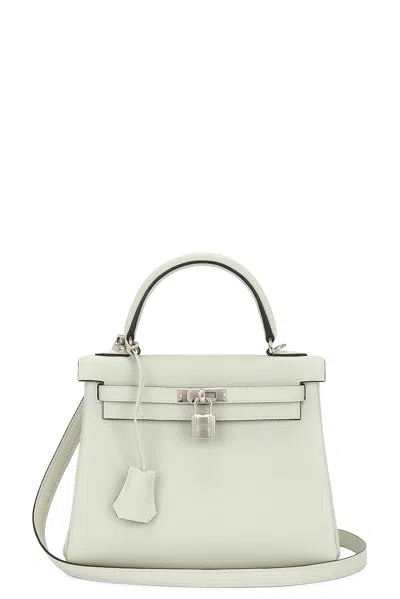 Pre-owned Hermes Togo B Stamp Kelly 25 Handbag In Vert Fizz