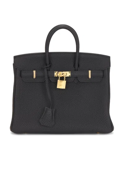 Pre-owned Hermes Togo Birkin 25 Handbag In Black