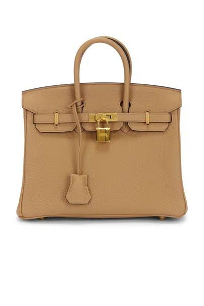 Pre-owned Hermes Togo Birkin 25 Handbag In Brown