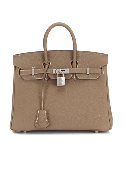 Pre-owned Hermes Togo Birkin 25 Handbag In Brown