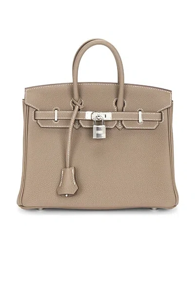 Pre-owned Hermes Togo Birkin 25 Handbag In Brown