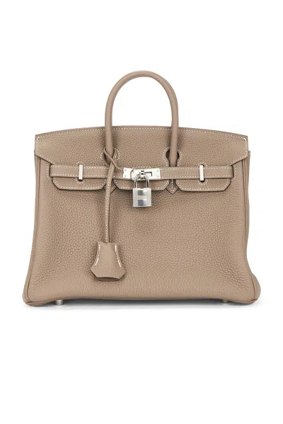 Pre-owned Hermes Togo Birkin 25 Handbag In Brown