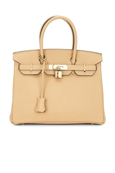 Pre-owned Hermes Togo Birkin 30 Handbag In Brown
