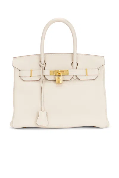 Pre-owned Hermes Togo Birkin 30 Handbag In Craie