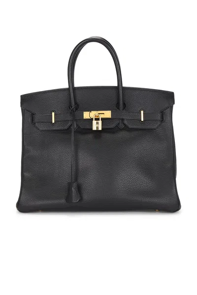 Pre-owned Hermes Togo Birkin 35 Handbag In Black