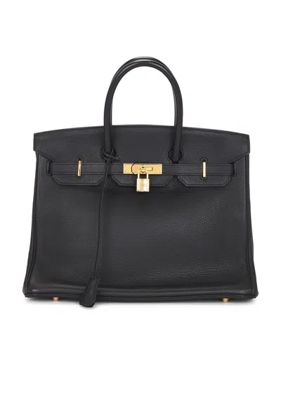 Pre-owned Hermes Togo Birkin 35 Handbag In Black