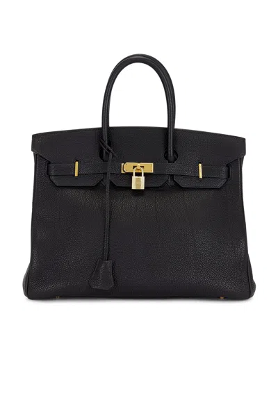 Pre-owned Hermes Togo Birkin 35 Handbag In Black