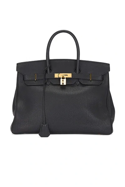 Pre-owned Hermes Togo Birkin 35 Handbag In Black