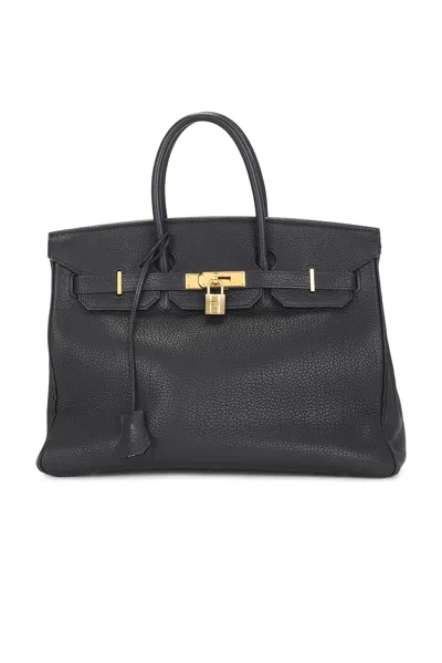 Pre-owned Hermes Togo Birkin 35 Handbag In Black