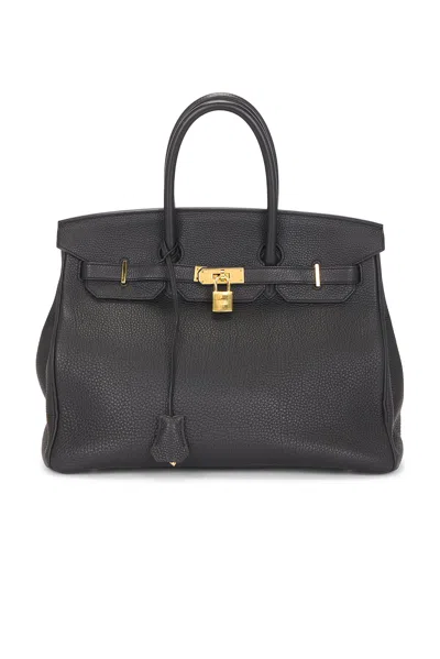 Pre-owned Hermes Togo Birkin 35 Handbag In Gray