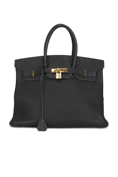 Pre-owned Hermes Togo Birkin 35 Retourne Handbag In Noir