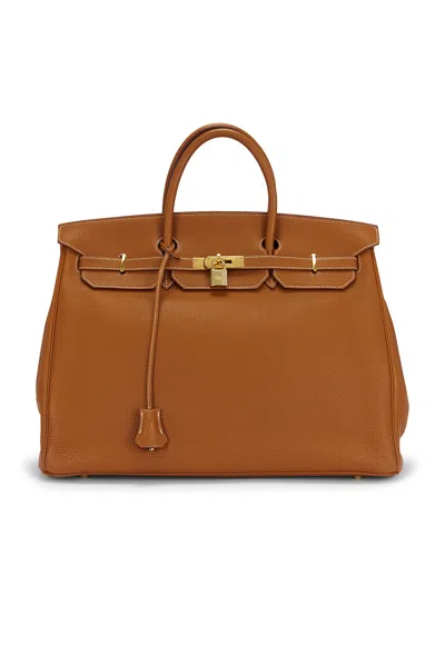 Pre-owned Hermes Togo Birkin 40 Handbag In Gold