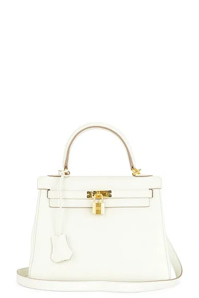 Pre-owned Hermes Togo Kelly 25 Handbag In Mushroom