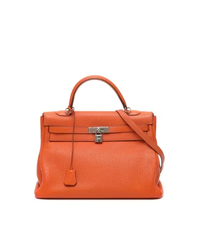 Hermes Hermès Togo Kelly Ii Retourne 35 Bag In Orange