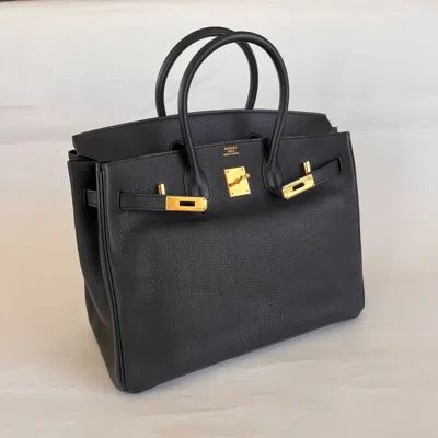 Pre-owned Hermes Hermès Togo Leather Black Birkin 35