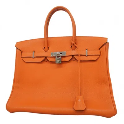 Pre-owned Hermes Togo Leather Handbag () In Orange
