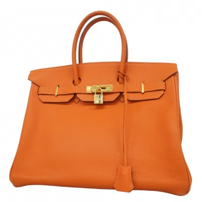 Pre-owned Hermes Togo Leather Handbag () In Orange