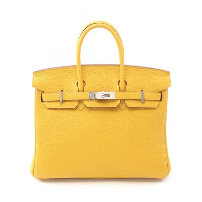 Pre-owned Hermes Togo Leather Handbag () In Yellow