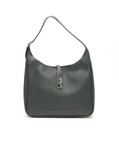 Pre-owned Hermes Hermès Togo Trim 35 Hobo Bag In Green