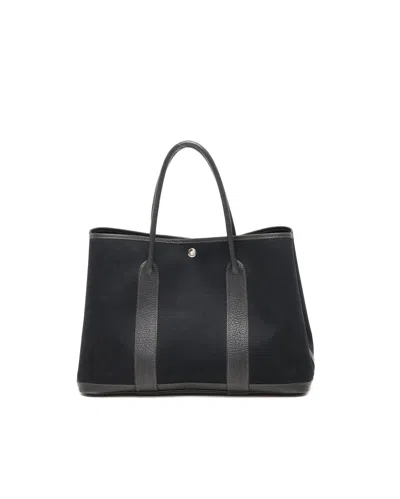 Hermes Hermès Toile & Negonda Garden Party 36 Tote Bag In Black