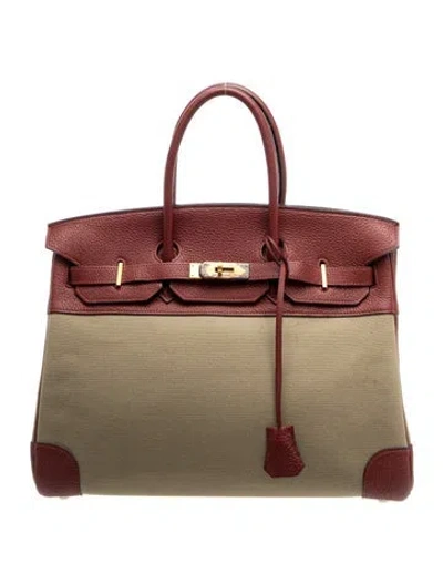 Pre-owned Hermes Toile Birkin 35