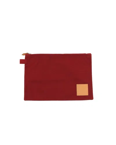 Hermes Hermès Toile Bora Bora Mm Pouch In Red