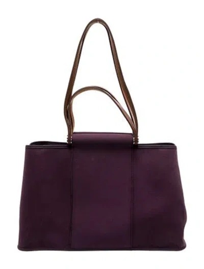 Pre-owned Hermes Toile Cabag Elan In Purple