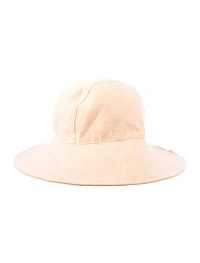 Pre-owned Hermes Toile H Colette Bucket Hat In Orange