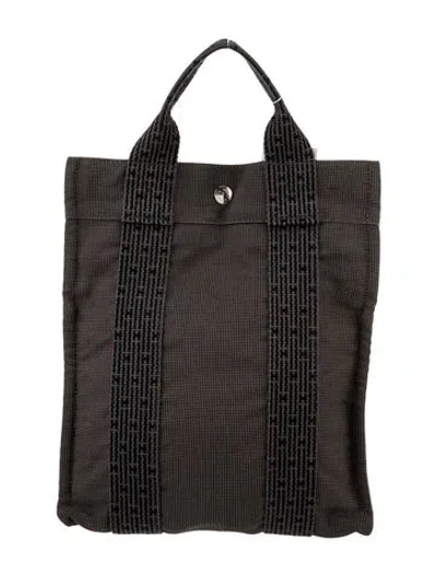 Pre-owned Hermes Toile Herline Backpack In Green