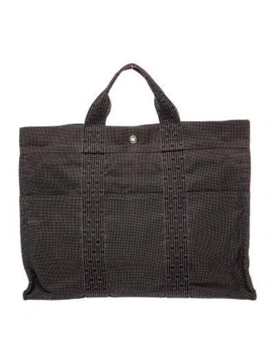 Pre-owned Hermes Toile Herline Mm In Grey