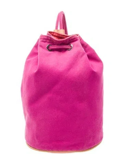 Pre-owned Hermes Toile Polochon Mimile Backpack In Multi