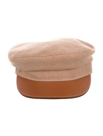 Pre-owned Hermes Toile Vauban Cap In Brown