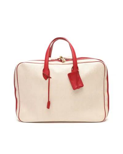 Pre-owned Hermes Hermès Toile Victoria De Voyage 50 Weekend Bag In Multi