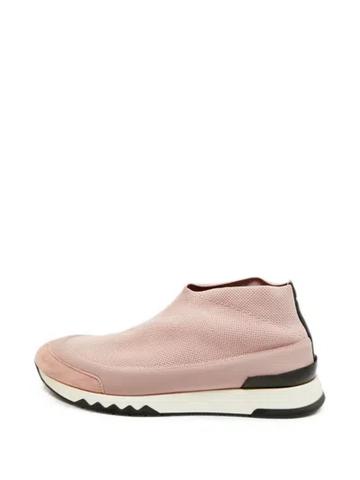 Pre-owned Hermes Tokyo Slip-on Sneakers In Pink