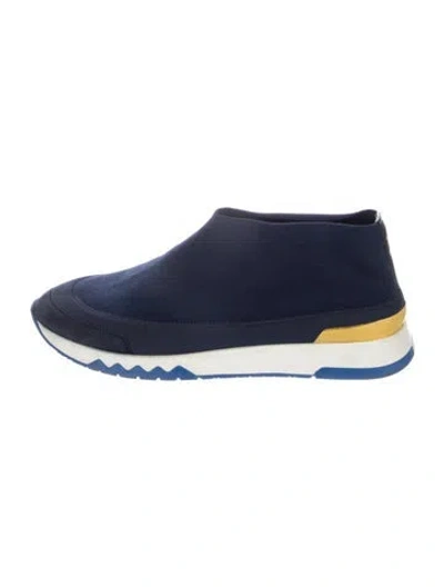 Pre-owned Hermes Tokyo Sock Sock Sneakers In Blue