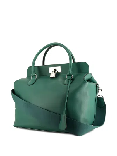 Pre-owned Hermes Tool Box Tote Bag In Green