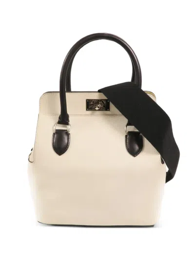 Pre-owned Hermes Toolbox 20 Shoulder Bag In Neutral