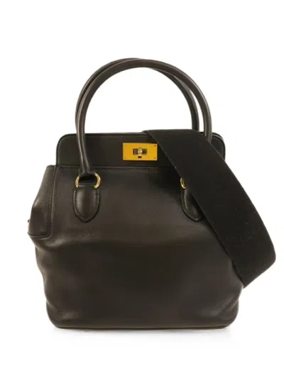 Pre-owned Hermes Toolbox 20 Tote Bag In Black