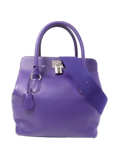 Pre-owned Hermes Toolbox 26 Shoulder Bag In Purple