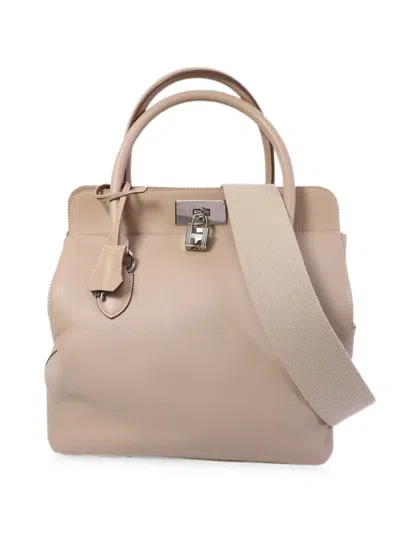 Pre-owned Hermes Toolbox 26 Tote Bag In Neutral