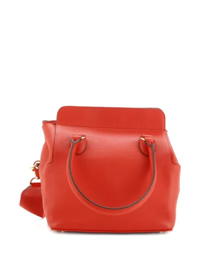 Pre-owned Hermes Toolbox Bag Evercolor 20 Satchel In Red